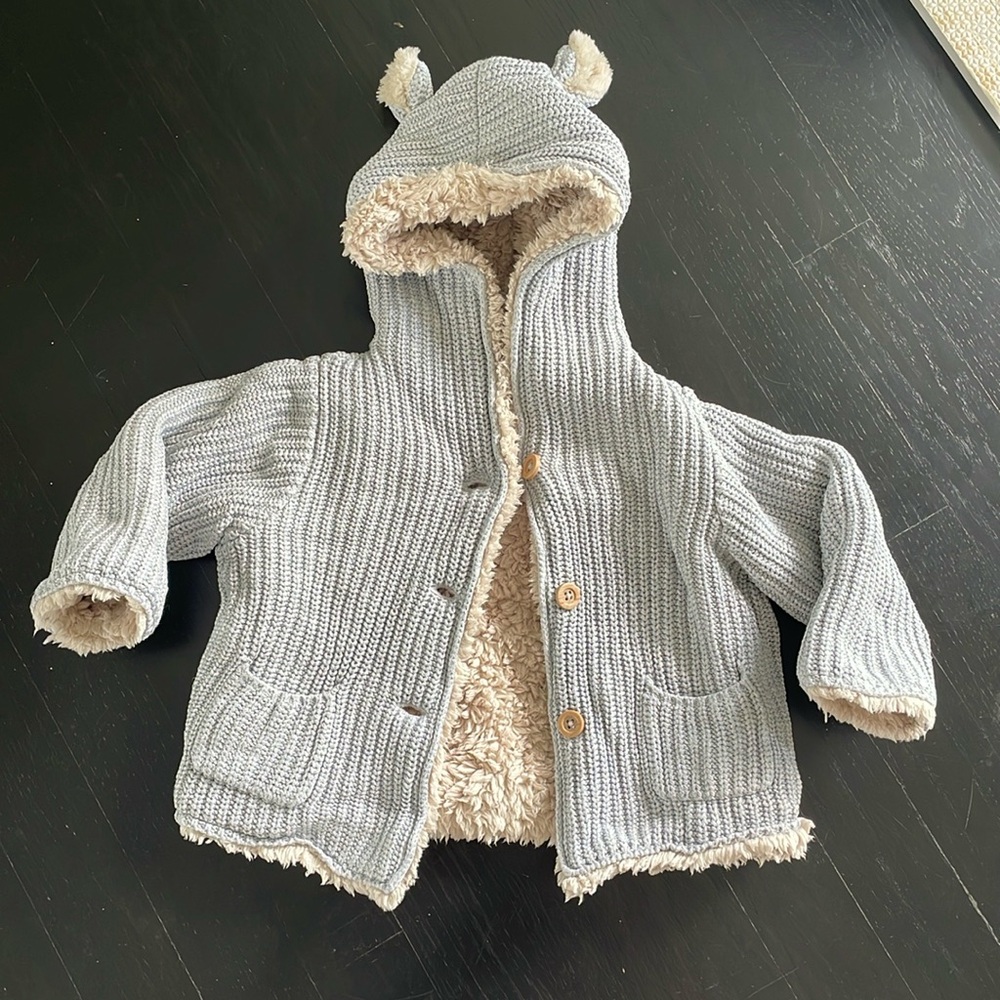 Baby GAP “Fur” Lined Knit Sweater